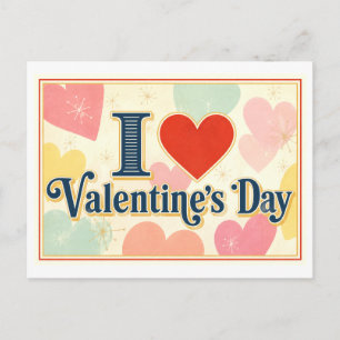 "Ik [Hart] Valentijnsdag" Briefkaart