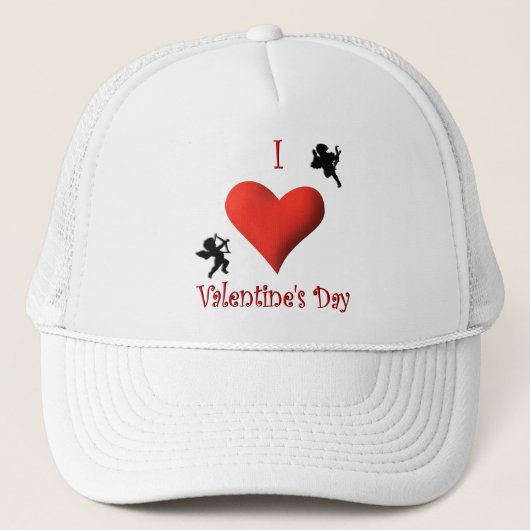 Ik hart Valentijnsdag Trucker Pet (Voorkant)