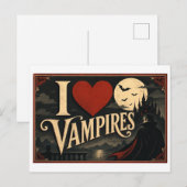 "Ik [Hart] Vampiers" Briefkaart (Voorkant / Achterkant)