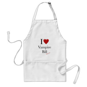 Ik hart Vampire Bill aprons Standaard Schort