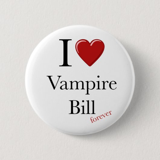 Ik hart Vampire Bill knoppen Ronde Button 5,7 Cm (Voorkant)