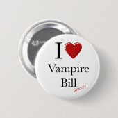 Ik hart Vampire Bill knoppen Ronde Button 5,7 Cm (Voorkant /achterkant)