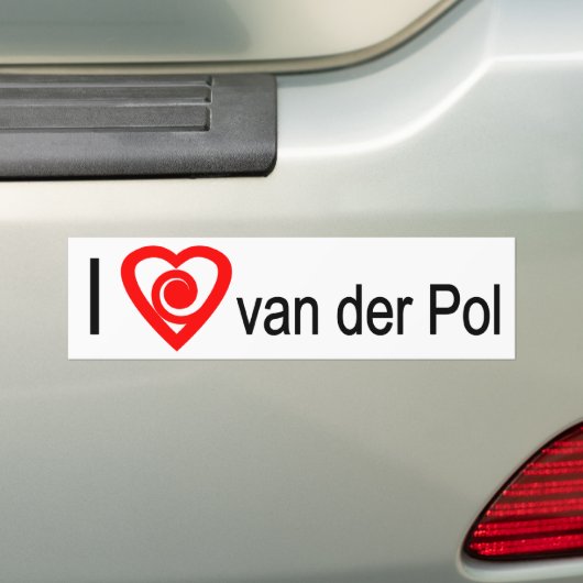 Ik hart van der Pol Bumpersticker (Op auto)