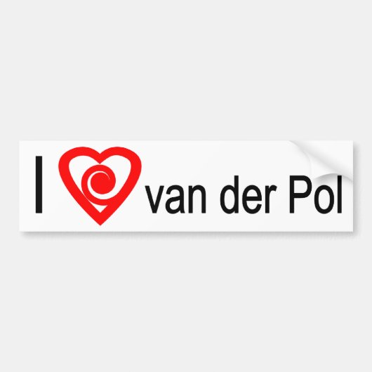 Ik hart van der Pol Bumpersticker (Voorkant)