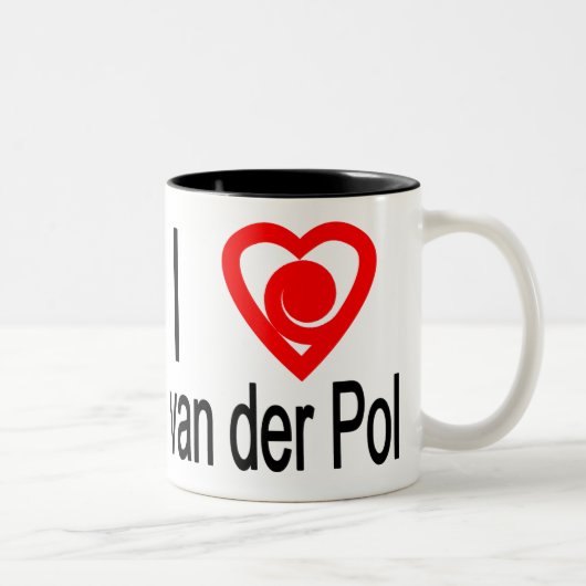 Ik hart van der Pol Tweekleurige Koffiemok (Rechts)