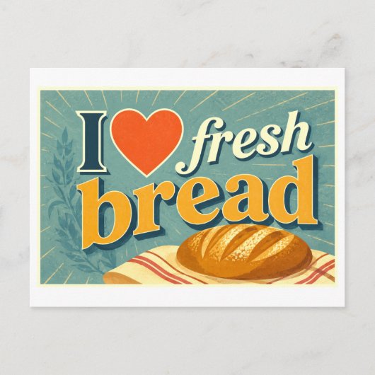 "Ik [Hart] Vers Brood" Briefkaart (Voorkant)