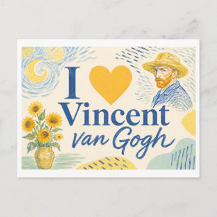"Ik [Hart] Vincent van Gogh" Briefkaart