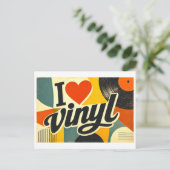 Ik [Hart] Vinyl Briefkaart (Staand voorkant)