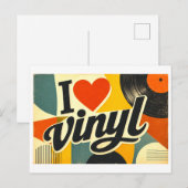 Ik [Hart] Vinyl Briefkaart (Voorkant / Achterkant)