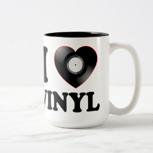 IK HART VINYL TWEEKLEURIGE KOFFIEMOK