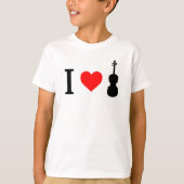 Ik hart Violin Kind T-Shirt (Voorkant)