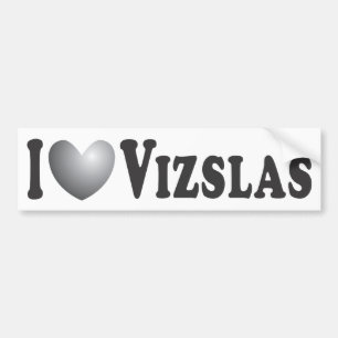 Ik Hart Vizslas - Bumper Sticker