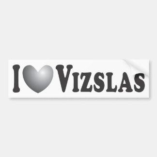 Ik Hart Vizslas - Bumper Sticker