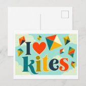 "Ik [Hart] Vliegers" Briefkaart (Voorkant / Achterkant)