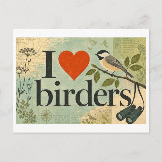 "Ik [Hart] Vogelaars" Briefkaart (Voorkant)