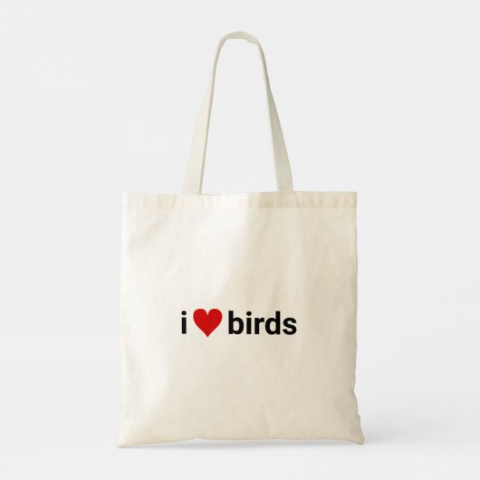 Ik hart vogels vogelaar grappige wetenschapper Wil Tote Bag (Achterkant)