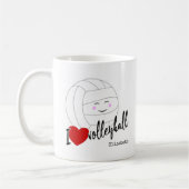 Ik hart volleybal blij kawaii meisjes volleybal koffiemok (Links)