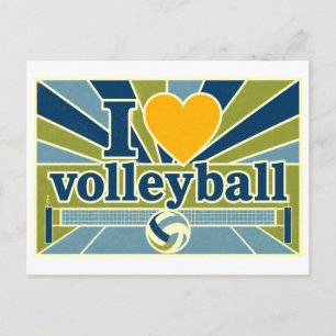 "Ik [Hart] Volleybal" Briefkaart