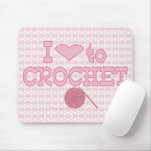 Ik hart voor Crochet Muismat (Met muis)