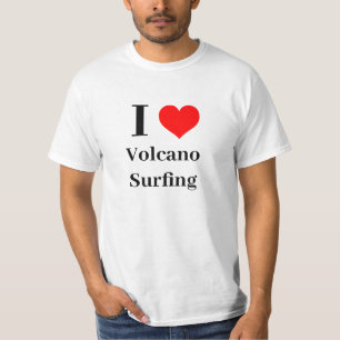 Ik hart Vulkaan Surfen T-shirt