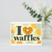 "Ik [Hart] Wafels" Briefkaart (Staand voorkant)