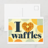 "Ik [Hart] Wafels" Briefkaart (Voorkant / Achterkant)