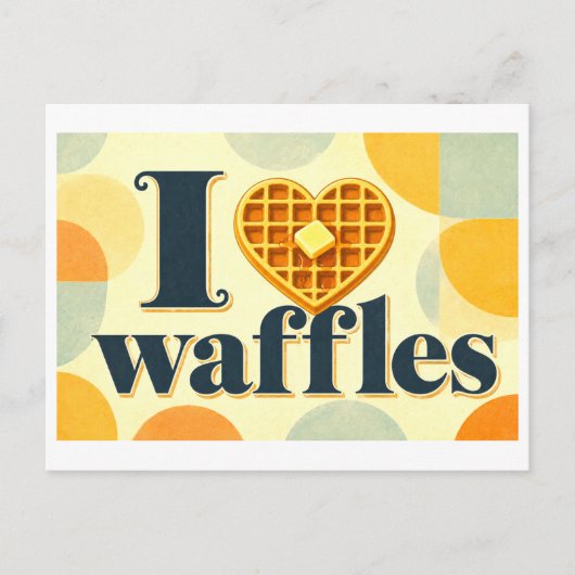 "Ik [Hart] Wafels" Briefkaart (Voorkant)