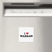 Ik hart Warschau Polen Magneet (Insitu (Vaatwasser))