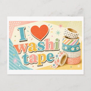 "Ik [Hart] Washi Tape" Briefkaart
