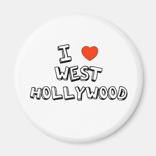 Ik hart West Hollywood Magneet (Voorkant)