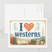 "Ik [Hart] Westerns" Briefkaart (Voorkant / Achterkant)