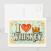 "Ik [Hart] Whiskey" Briefkaart (Voorkant / Achterkant)