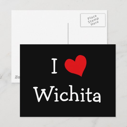 Ik hart Wichita Briefkaart (Voorkant / Achterkant)