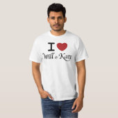 Ik hart Will en Kate Mannen T-shirt (Voorkant volledig)