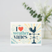 "Ik [Hart] Windwijzers" Briefkaart (Staand voorkant)