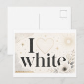 "Ik [Hart] Wit" Briefkaart (Voorkant / Achterkant)