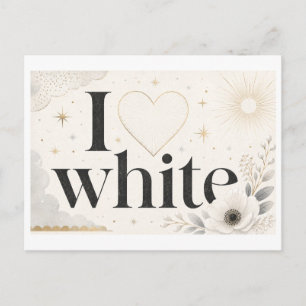 "Ik [Hart] Wit" Briefkaart