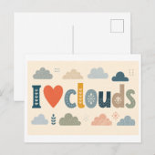"Ik [Hart] Wolken" Briefkaart (Voorkant / Achterkant)