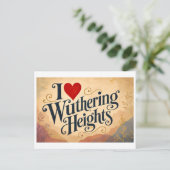 "Ik [Hart] Wuthering Heights" Briefkaart (Staand voorkant)