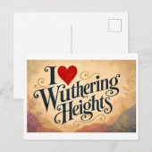 "Ik [Hart] Wuthering Heights" Briefkaart (Voorkant / Achterkant)