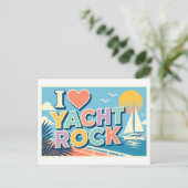 "Ik [Hart] Yacht Rock" Briefkaart (Staand voorkant)