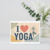 "Ik [Hart] Yoga" Briefkaart (Staand voorkant)