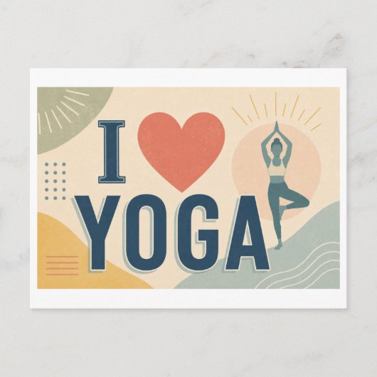 "Ik [Hart] Yoga" Briefkaart (Voorkant)