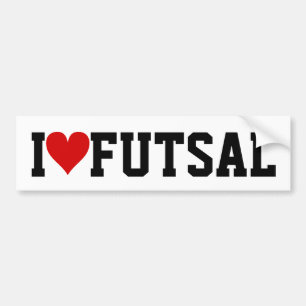 Ik [Hart] Zaalvoetbal Bumpersticker