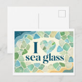 "Ik [Hart] Zee Glas" Briefkaart (Voorkant / Achterkant)