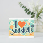 "Ik [Hart] Zeeschelpen" Briefkaart (Staand voorkant)