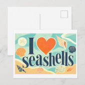 "Ik [Hart] Zeeschelpen" Briefkaart (Voorkant / Achterkant)