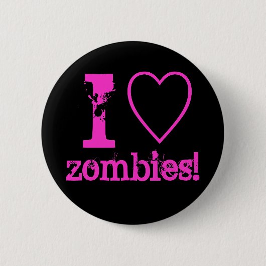 Ik hart zombies! ronde button 5,7 cm (Voorkant)