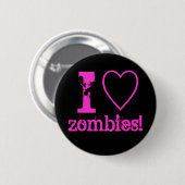 Ik hart zombies! ronde button 5,7 cm (Voorkant /achterkant)