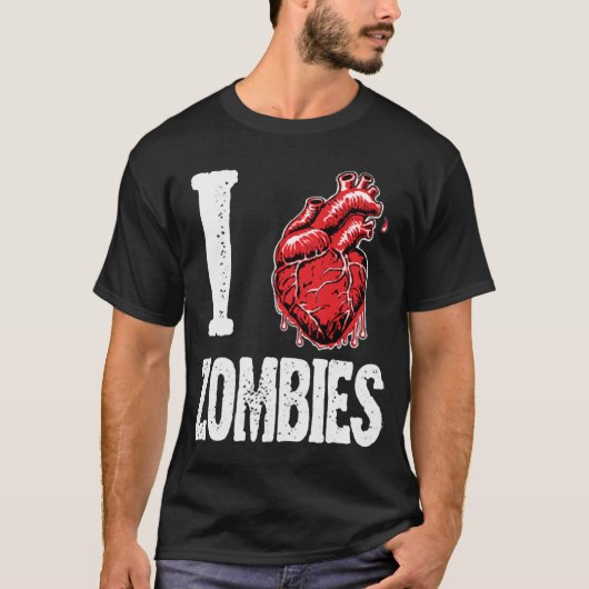 Ik hart Zombies T-shirt (Voorkant)